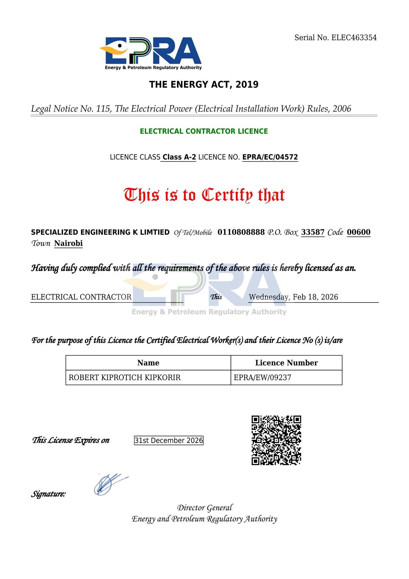 EPRA License